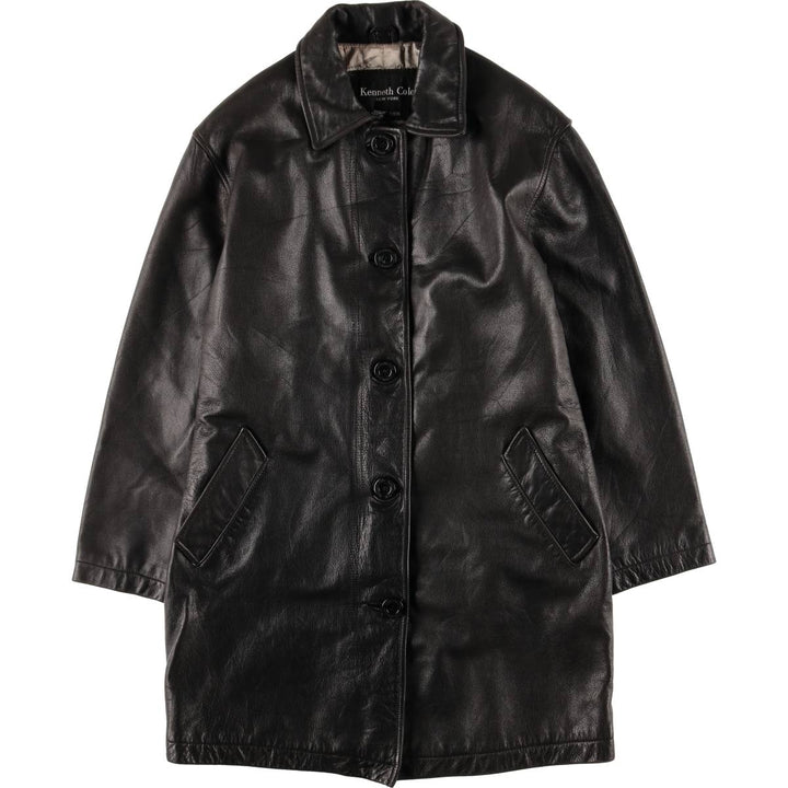 Kenneth Cole Leather Jacket, Women's Size S genuine leather black type Vintage Second Hand