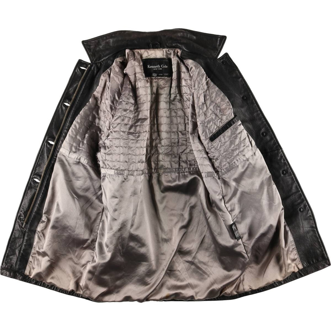 Kenneth Cole Leather Jacket, Women's Size S genuine leather black type Vintage Second Hand