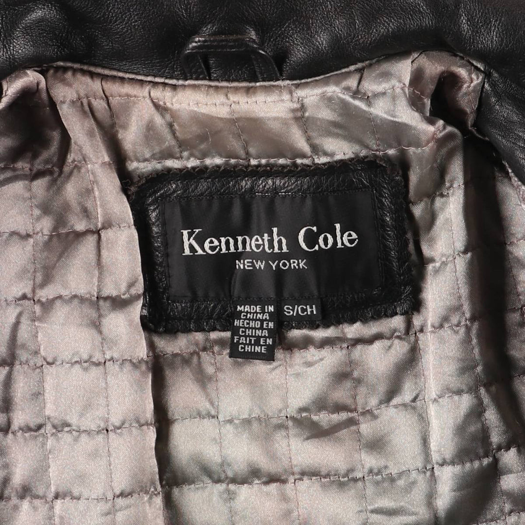 Kenneth Cole Leather Jacket, Women's Size S genuine leather black type Vintage Second Hand