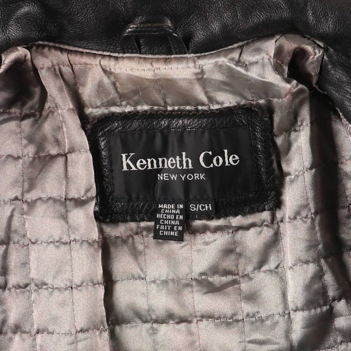 Kenneth Cole Leather Jacket, Women's Size S genuine leather black type Vintage Second Hand