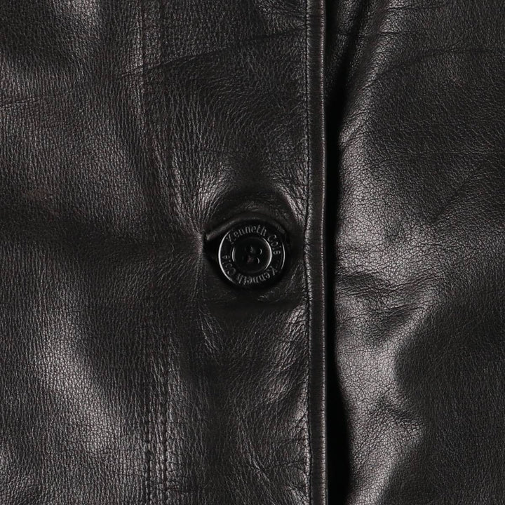 Kenneth Cole Leather Jacket, Women's Size S genuine leather black type Vintage Second Hand