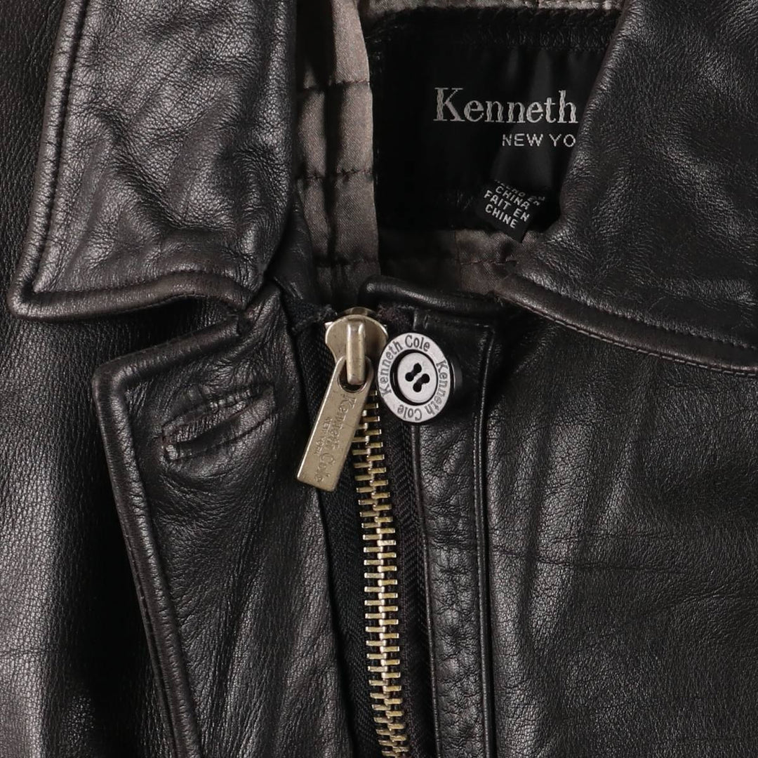 Kenneth Cole Leather Jacket, Women's Size S genuine leather black type Vintage Second Hand
