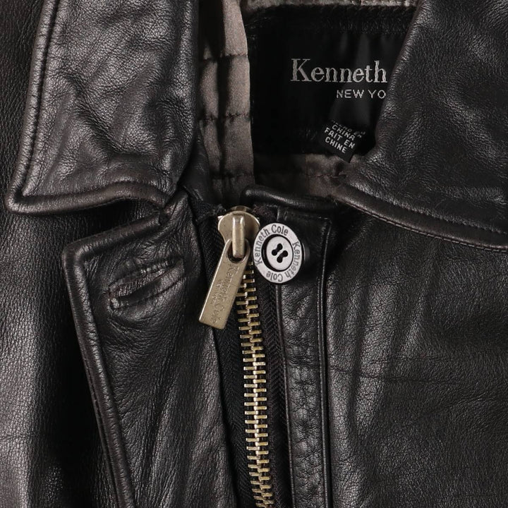 Kenneth Cole Leather Jacket, Women's Size S genuine leather black type Vintage Second Hand