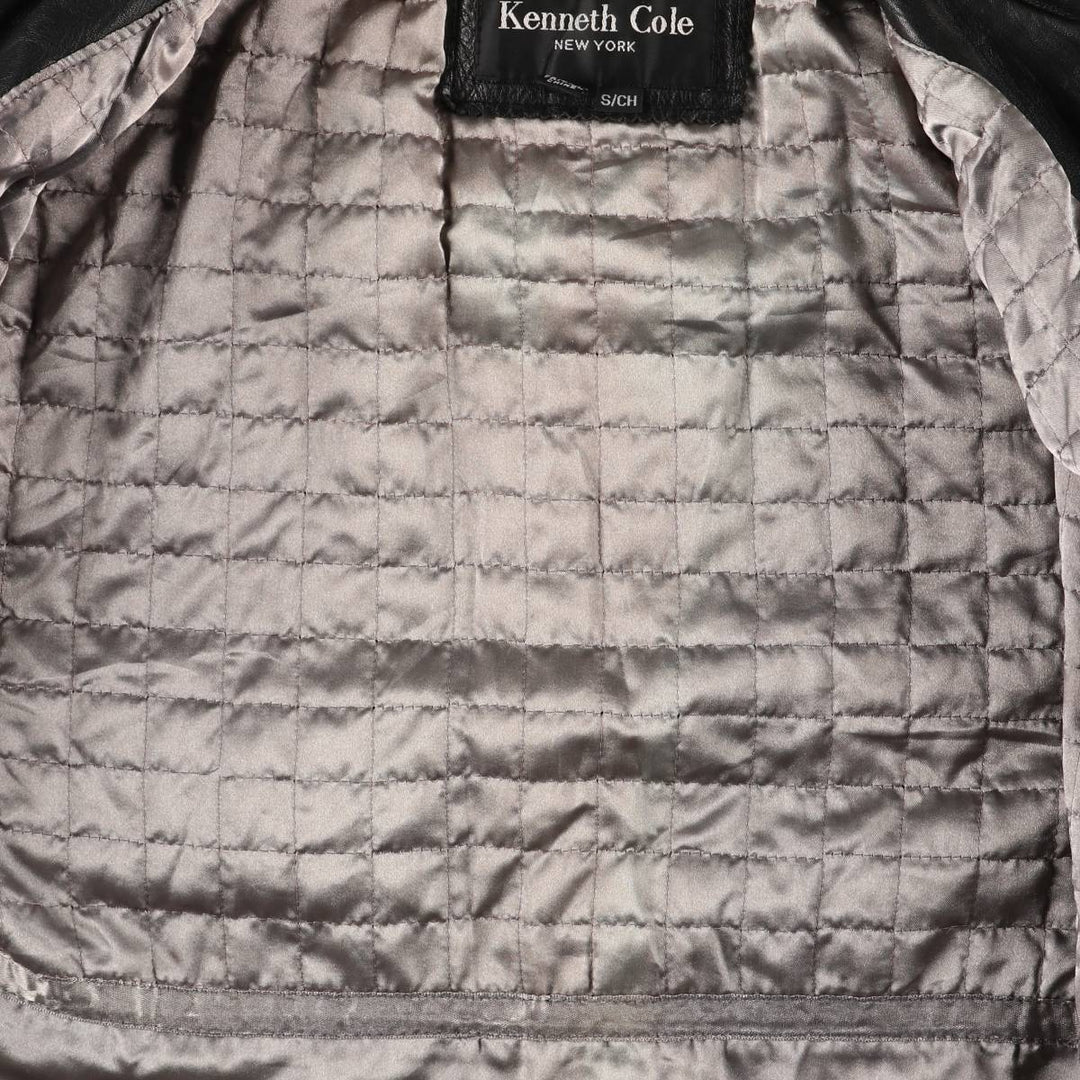Kenneth Cole Leather Jacket, Women's Size S genuine leather black type Vintage Second Hand