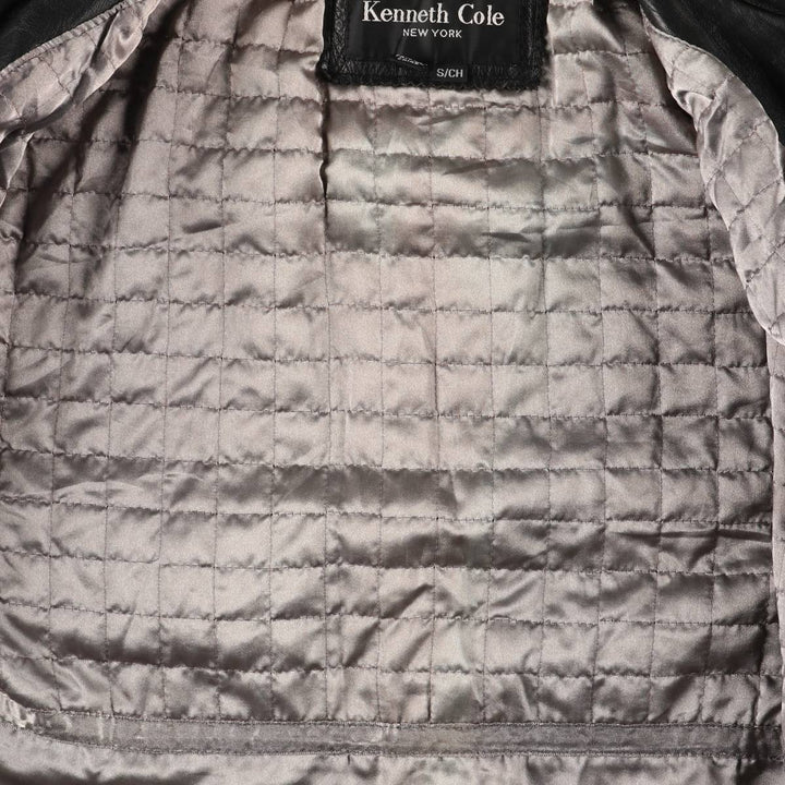 Kenneth Cole Leather Jacket, Women's Size S genuine leather black type Vintage Second Hand