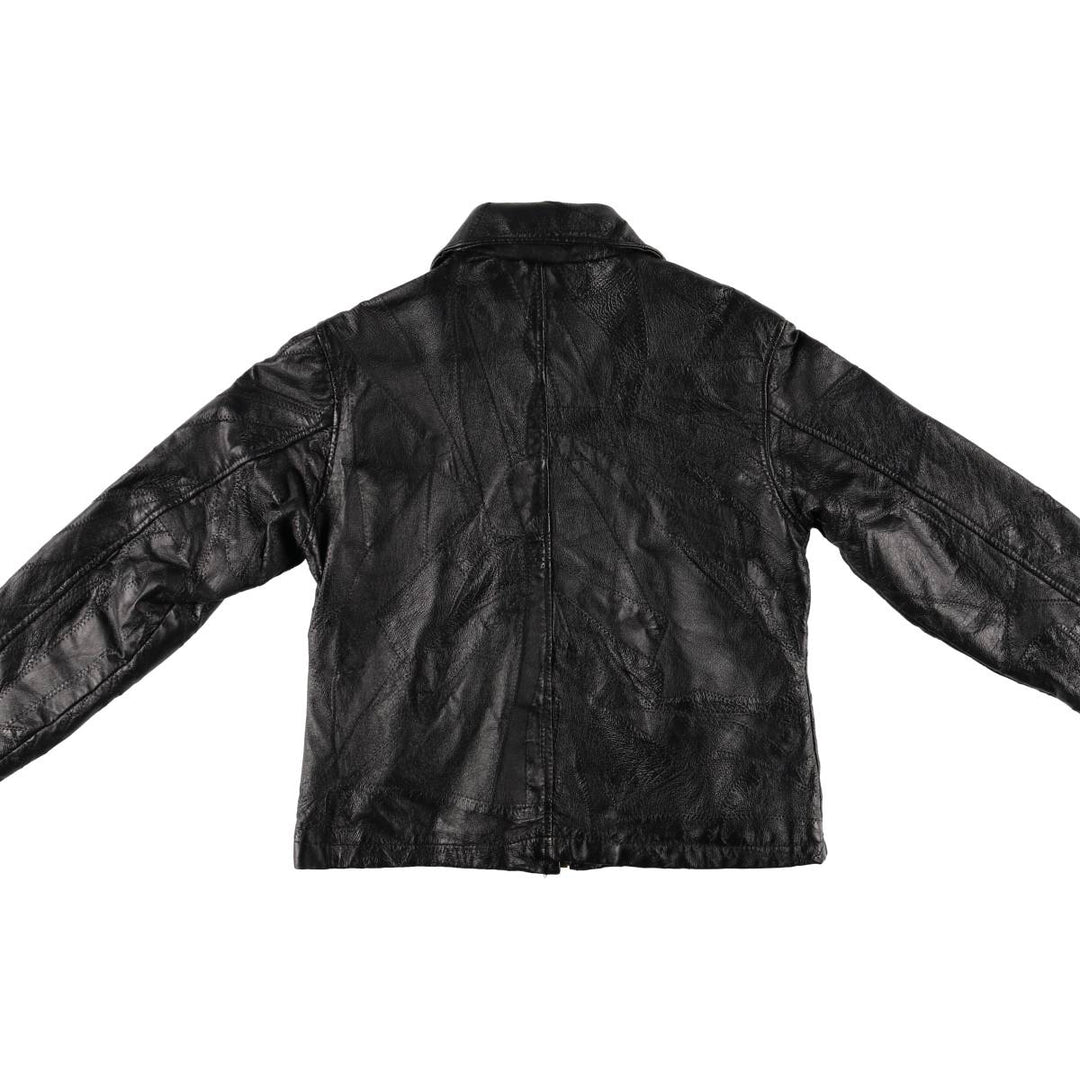 M. Collection Swing Top Leather Blouson Jacket, Women's Size M genuine leather black type Vintage Second Hand