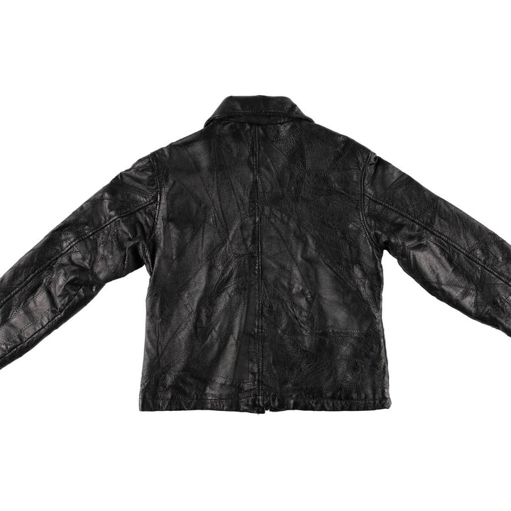 M. Collection Swing Top Leather Blouson Jacket, Women's Size M genuine leather black type Vintage Second Hand