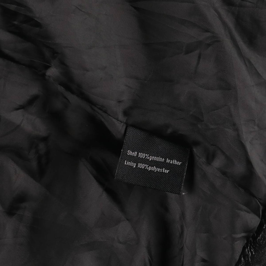 M. Collection Swing Top Leather Blouson Jacket, Women's Size M genuine leather black type Vintage Second Hand