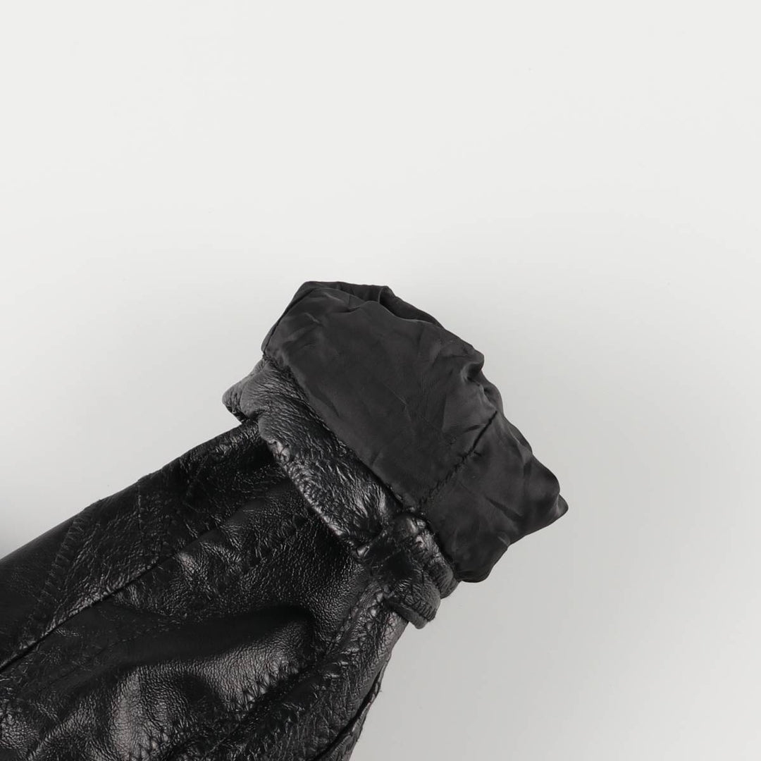 M. Collection Swing Top Leather Blouson Jacket, Women's Size M genuine leather black type Vintage Second Hand