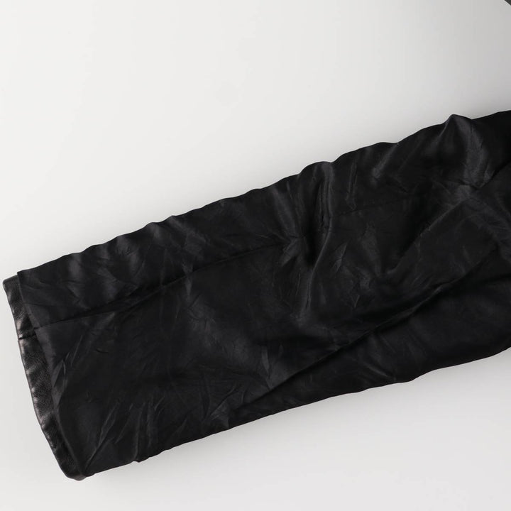 ANNE KLEIN double-breasted leather jacket, women's size L genuine leather black type Vintage Second Hand