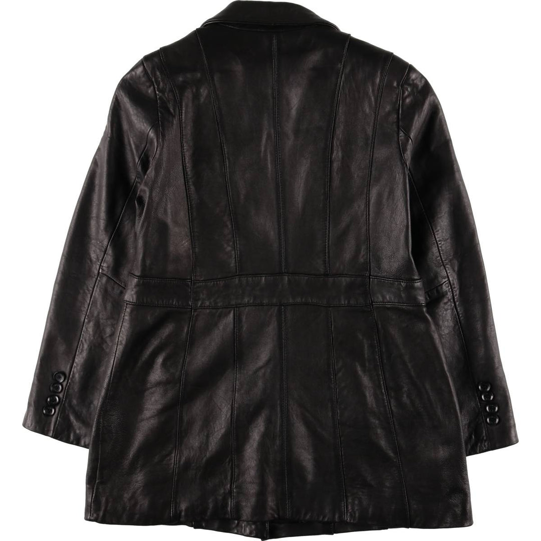 JONES NEW YORK tailored jacket, women's size XL genuine leather black type Vintage Second Hand