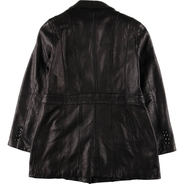 JONES NEW YORK tailored jacket, women's size XL genuine leather black type Vintage Second Hand