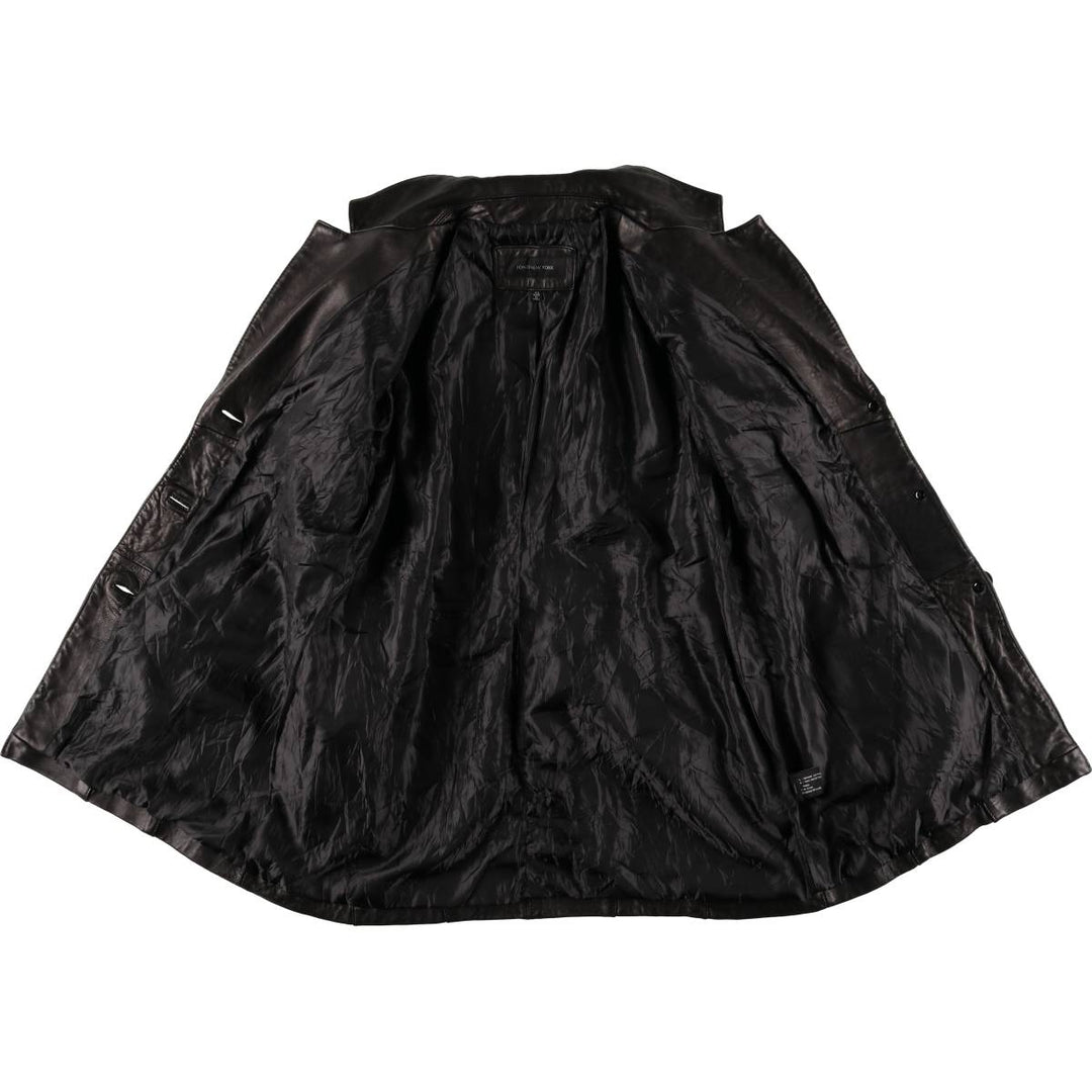 JONES NEW YORK tailored jacket, women's size XL genuine leather black type Vintage Second Hand