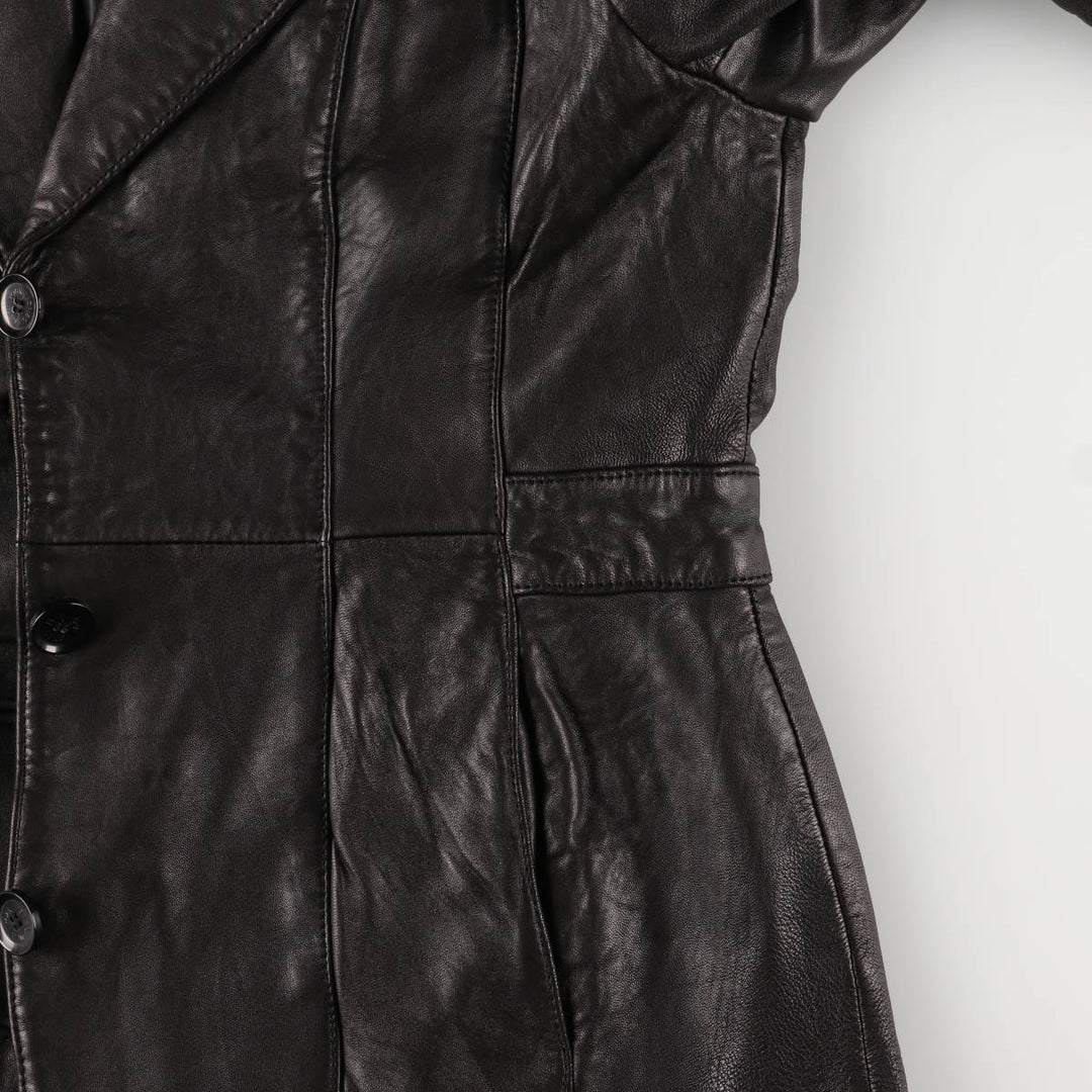 JONES NEW YORK tailored jacket, women's size XL genuine leather black type Vintage Second Hand