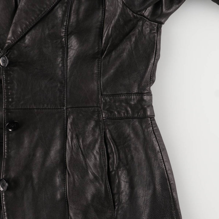 JONES NEW YORK tailored jacket, women's size XL genuine leather black type Vintage Second Hand