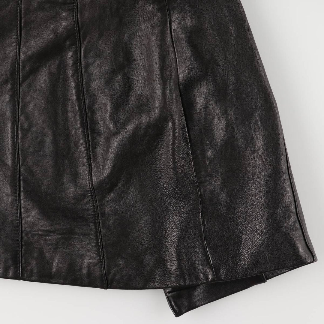 JONES NEW YORK tailored jacket, women's size XL genuine leather black type Vintage Second Hand