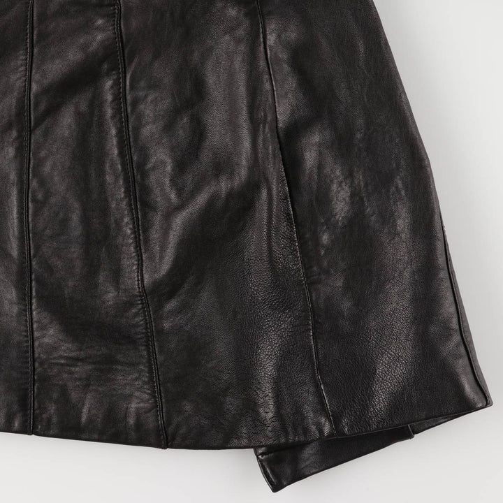 JONES NEW YORK tailored jacket, women's size XL genuine leather black type Vintage Second Hand