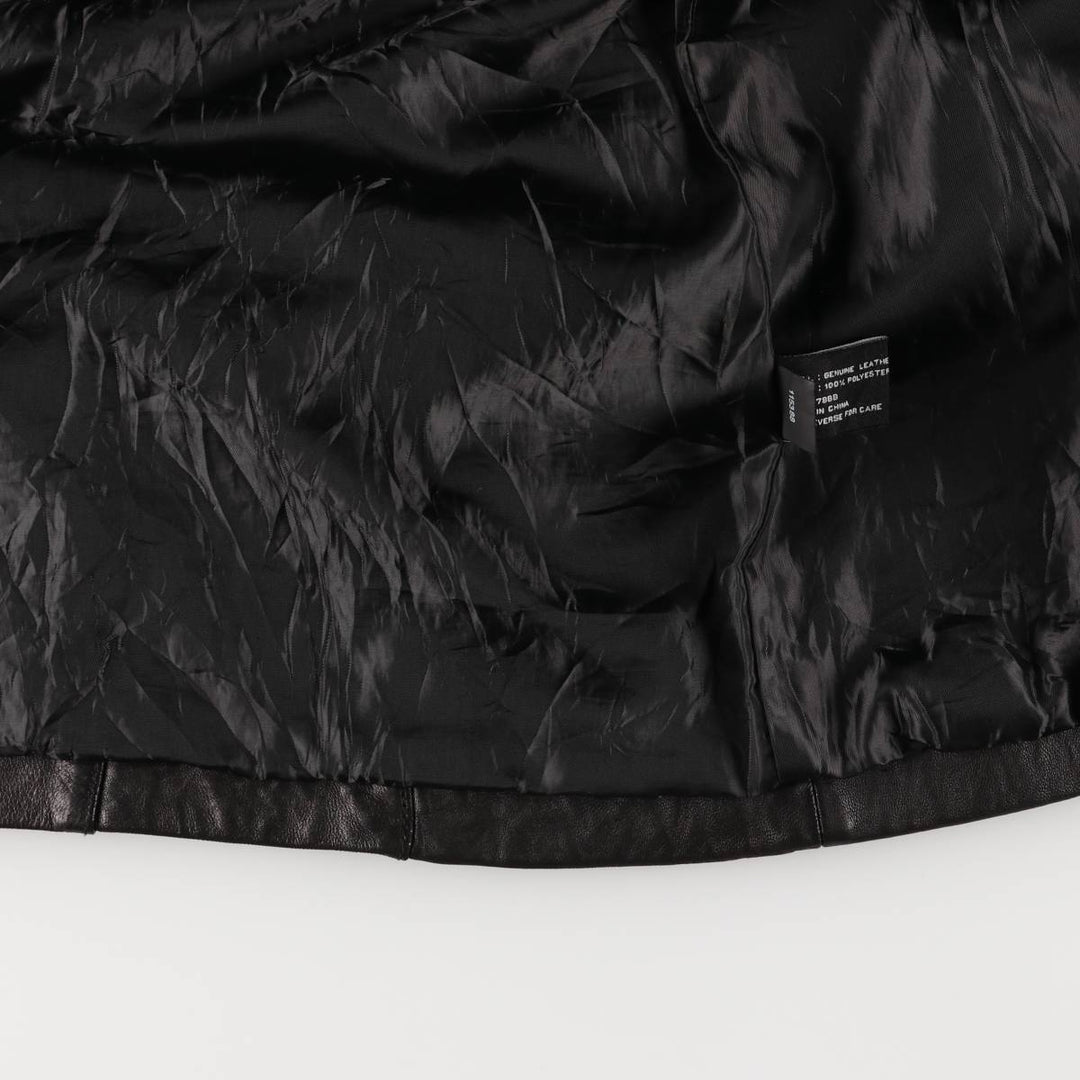 JONES NEW YORK tailored jacket, women's size XL genuine leather black type Vintage Second Hand