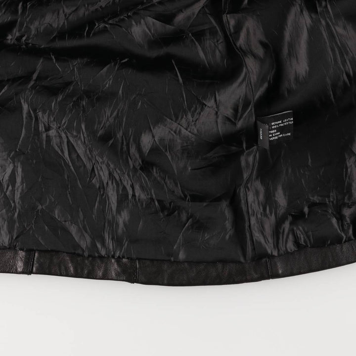 JONES NEW YORK tailored jacket, women's size XL genuine leather black type Vintage Second Hand