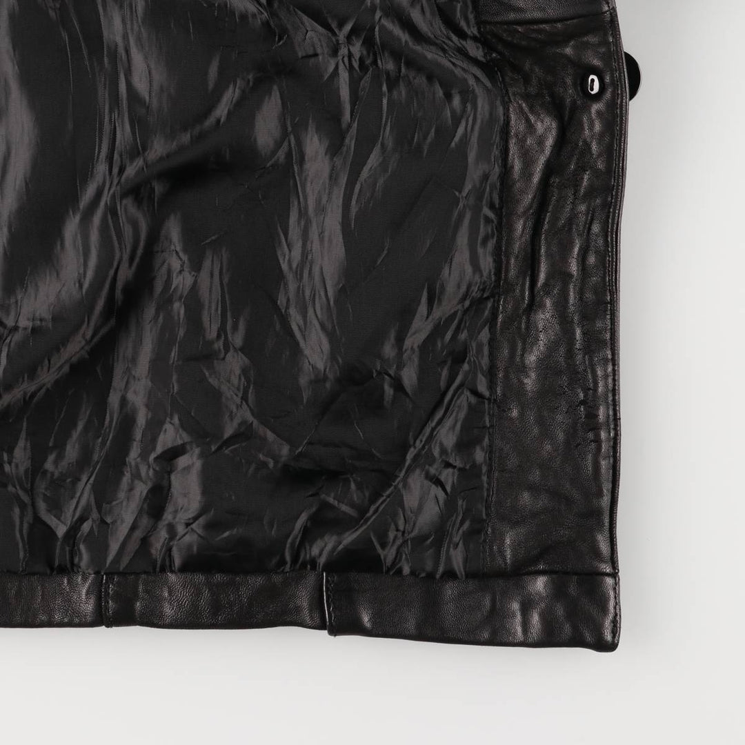 JONES NEW YORK tailored jacket, women's size XL genuine leather black type Vintage Second Hand