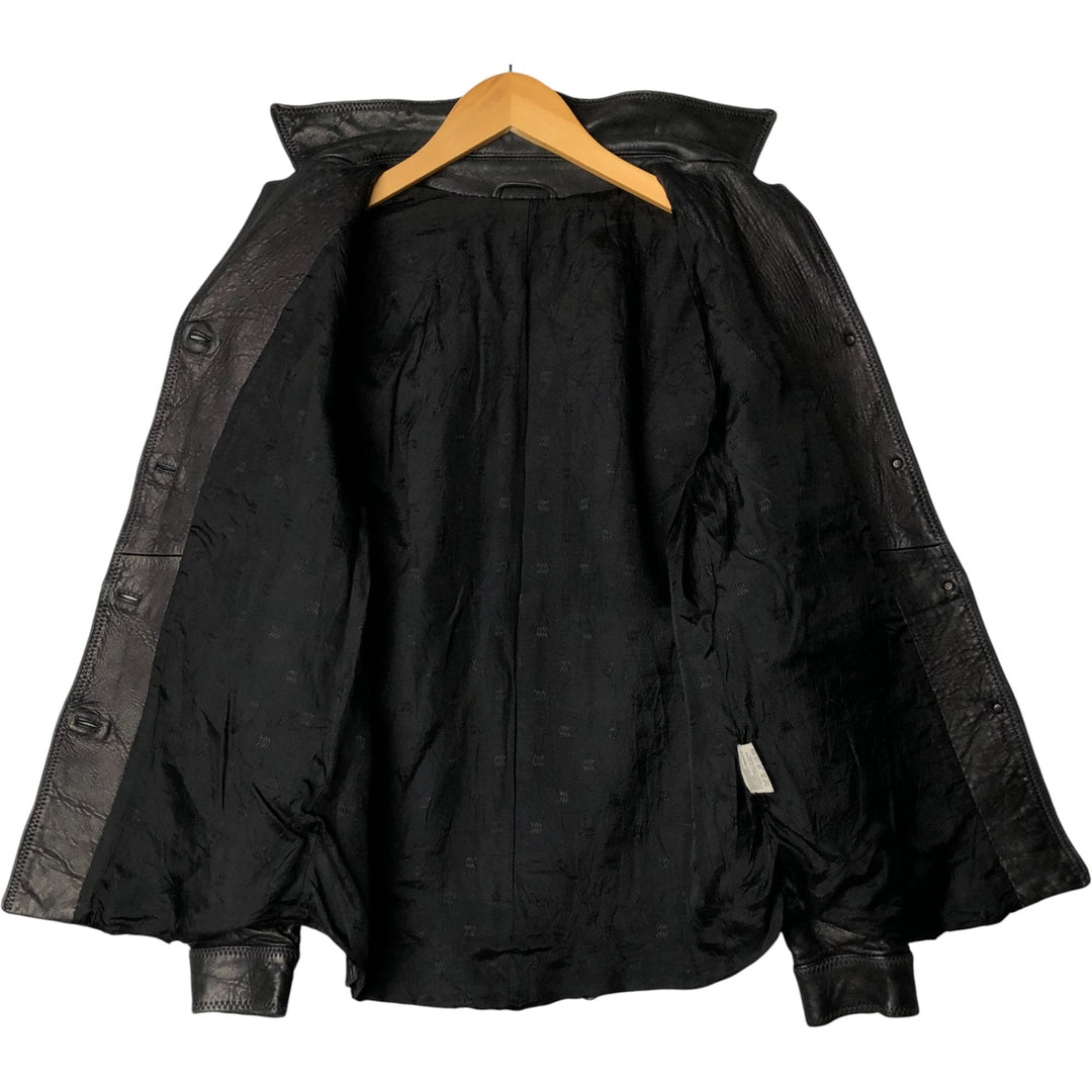 GRUPPO GFT Leather Jacket, Women's Size M genuine leather black type Vintage Second Hand