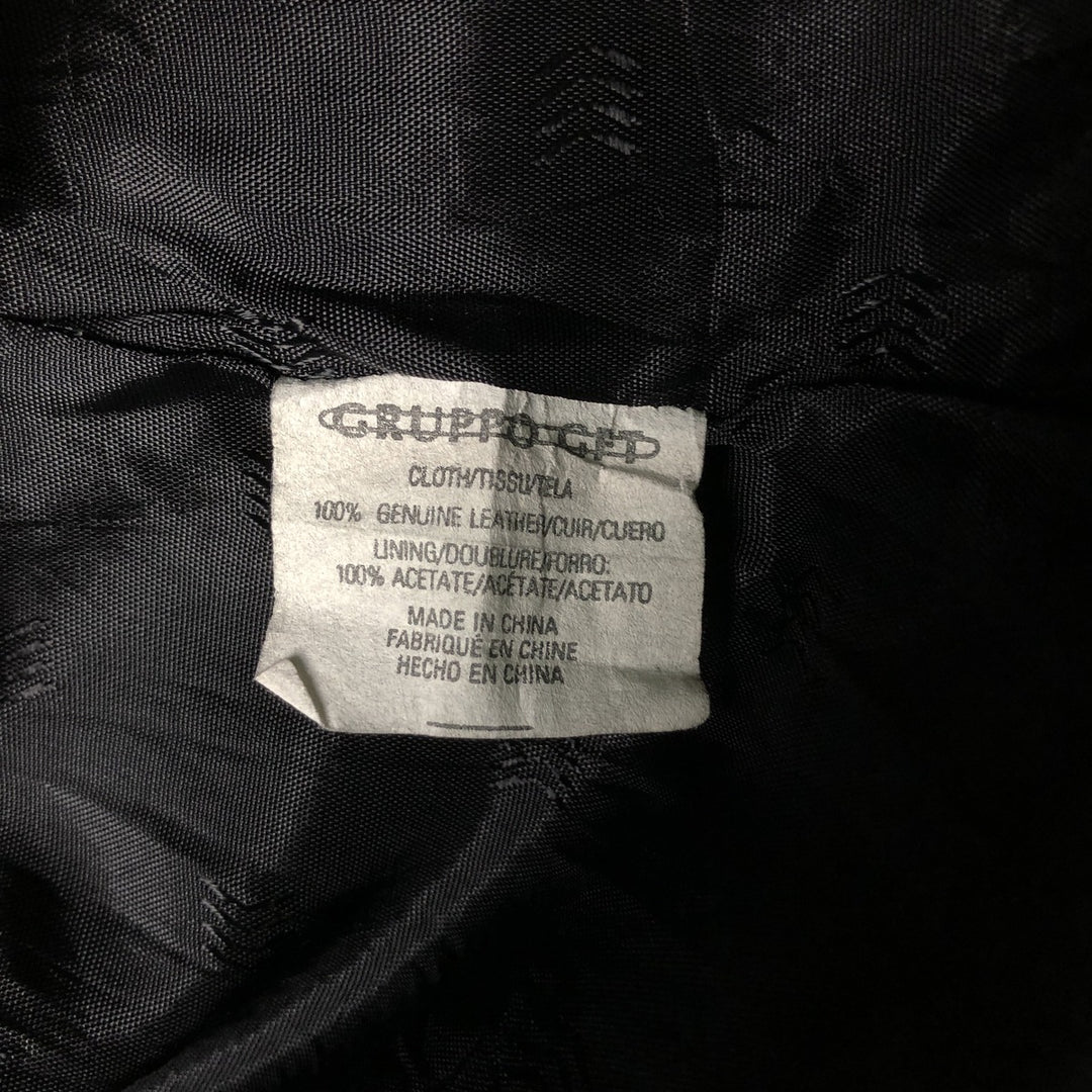 GRUPPO GFT Leather Jacket, Women's Size M genuine leather black type Vintage Second Hand