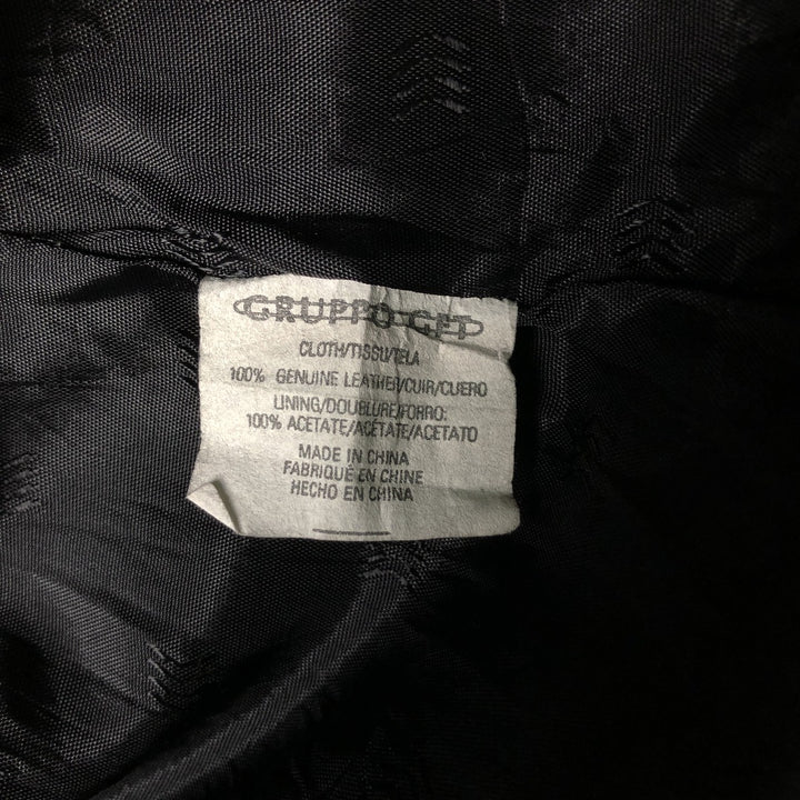 GRUPPO GFT Leather Jacket, Women's Size M genuine leather black type Vintage Second Hand