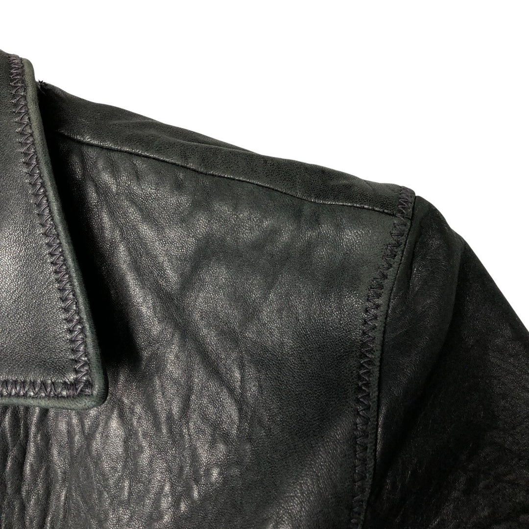 GRUPPO GFT Leather Jacket, Women's Size M genuine leather black type Vintage Second Hand
