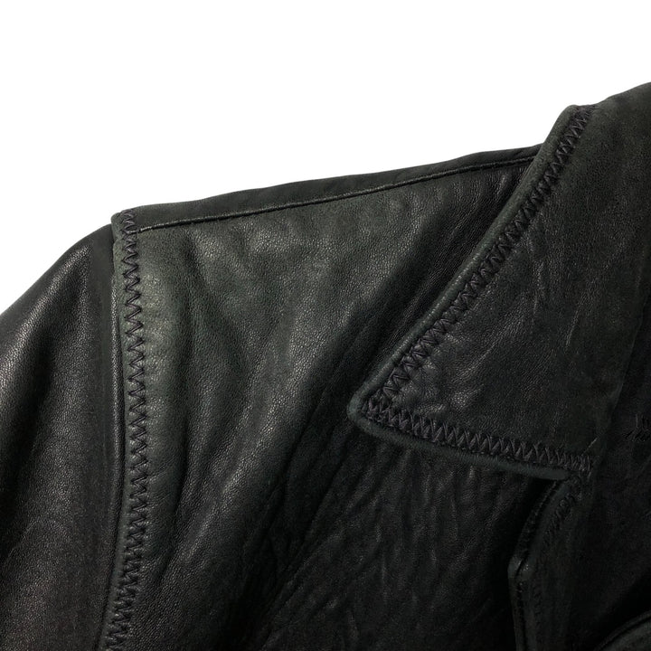 GRUPPO GFT Leather Jacket, Women's Size M genuine leather black type Vintage Second Hand