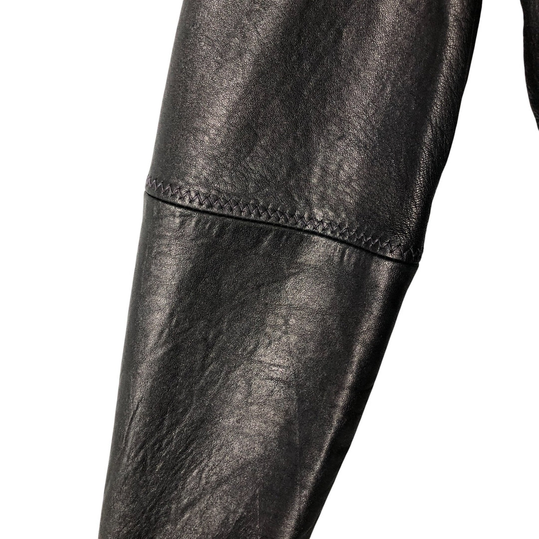 GRUPPO GFT Leather Jacket, Women's Size M genuine leather black type Vintage Second Hand