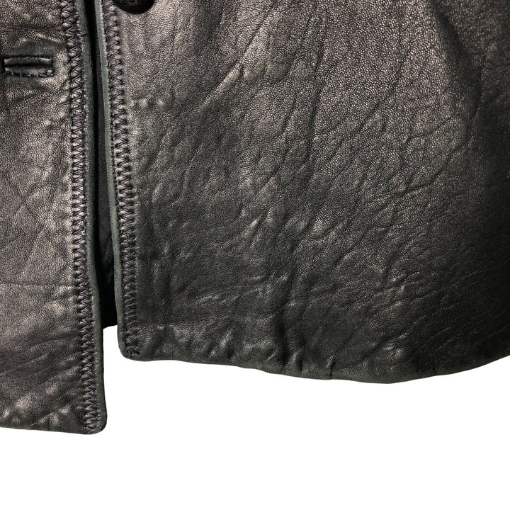 GRUPPO GFT Leather Jacket, Women's Size M genuine leather black type Vintage Second Hand