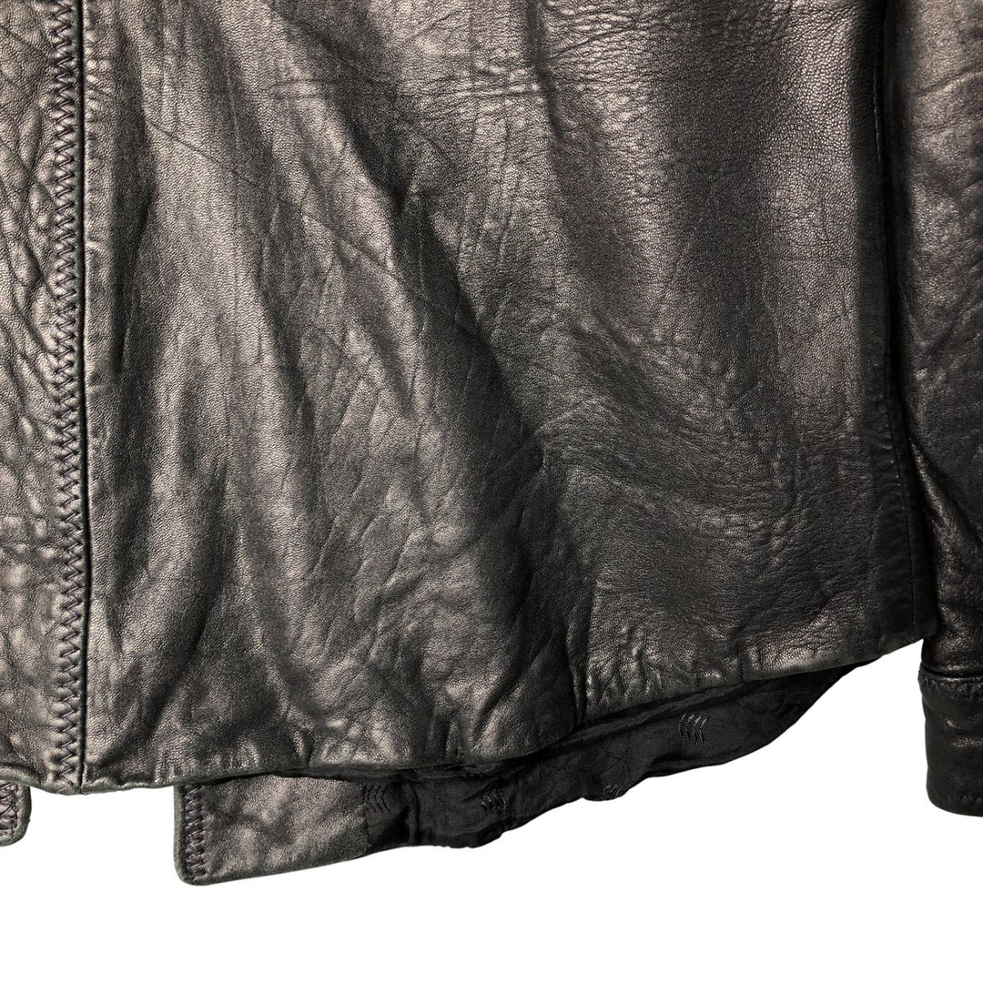 GRUPPO GFT Leather Jacket, Women's Size M genuine leather black type Vintage Second Hand