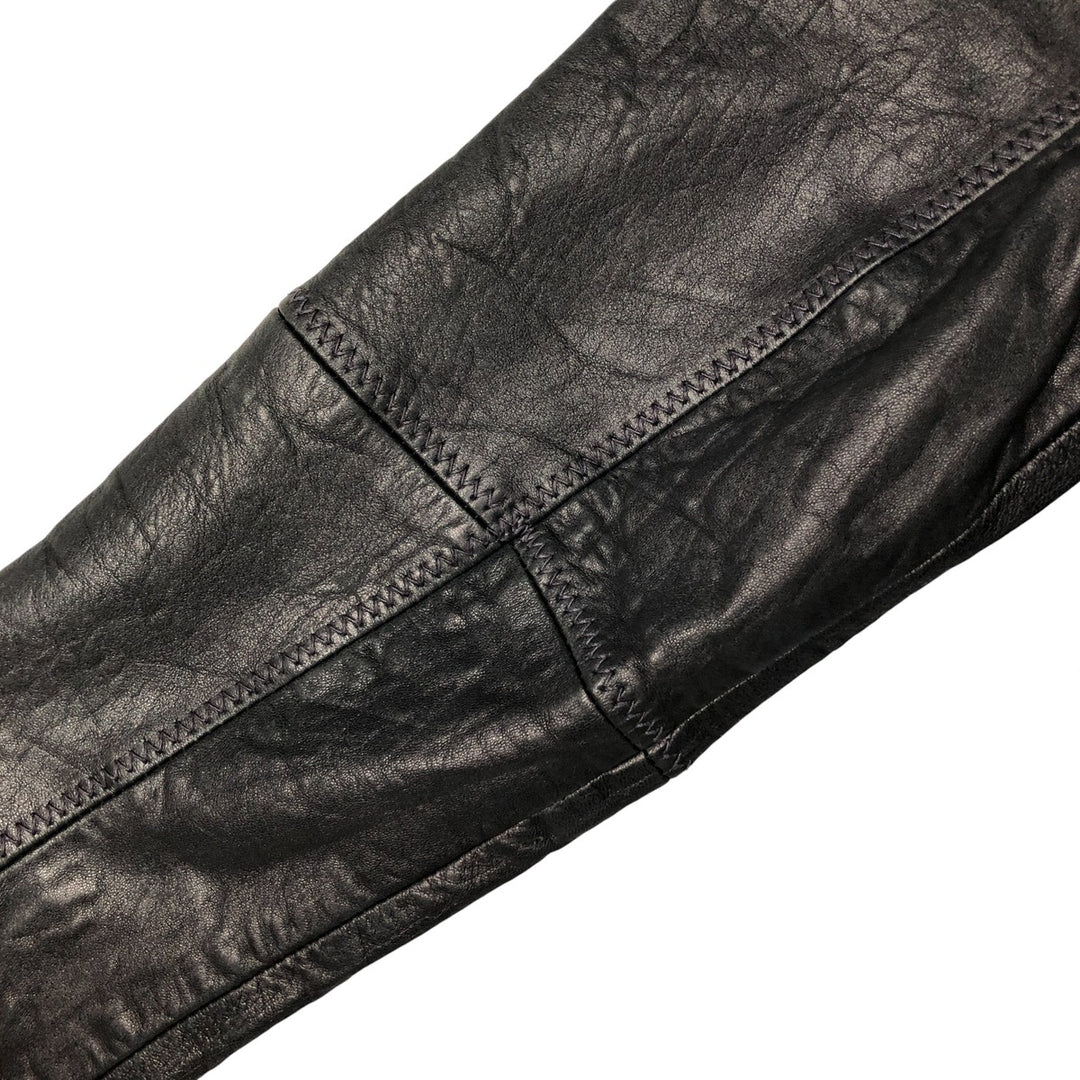 GRUPPO GFT Leather Jacket, Women's Size M genuine leather black type Vintage Second Hand