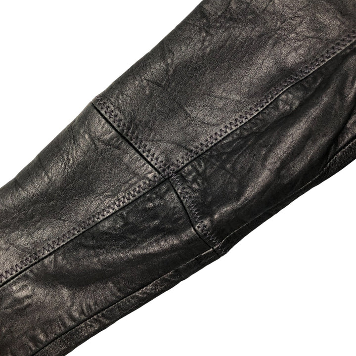 GRUPPO GFT Leather Jacket, Women's Size M genuine leather black type Vintage Second Hand