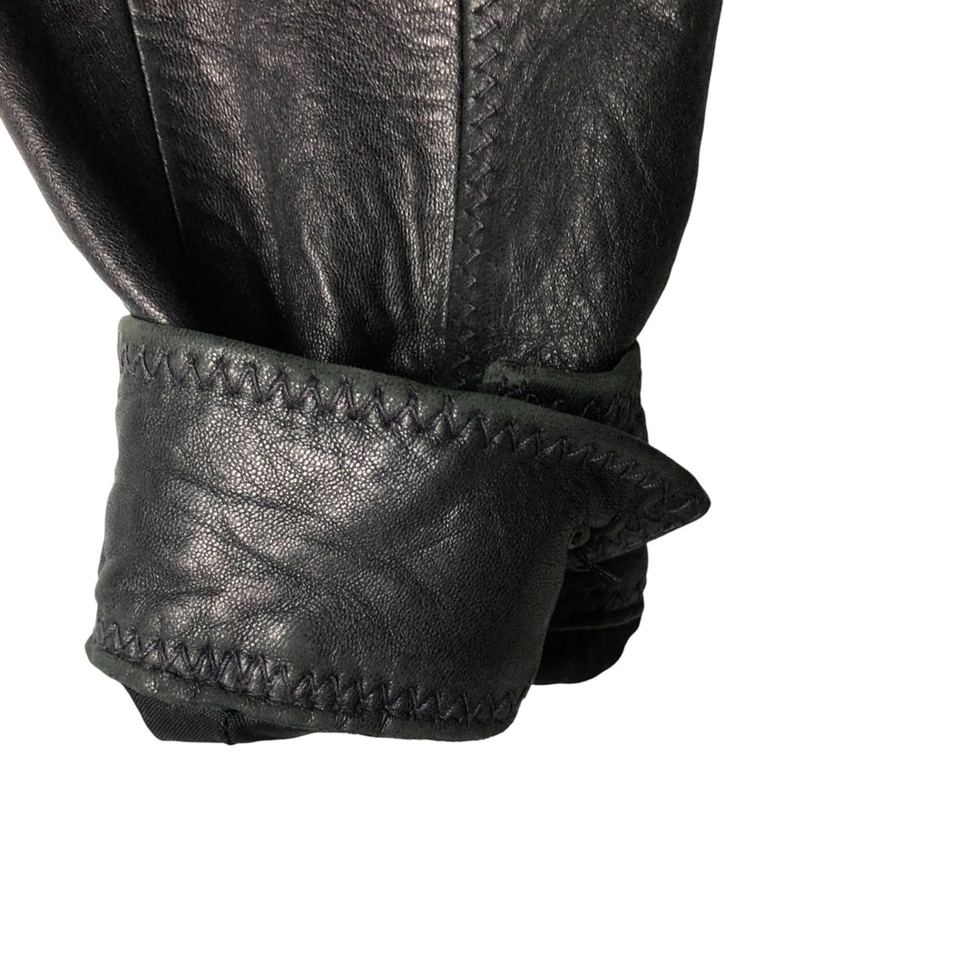 GRUPPO GFT Leather Jacket, Women's Size M genuine leather black type Vintage Second Hand