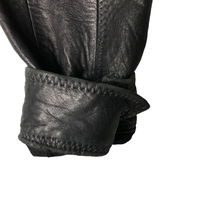 GRUPPO GFT Leather Jacket, Women's Size M genuine leather black type Vintage Second Hand