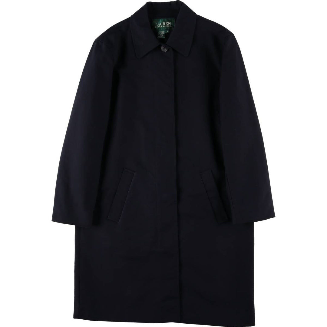 Ralph Lauren LAUREN Lauren Balmacaan Coat, Women's, Size M cotton navy blue type Vintage Second Hand