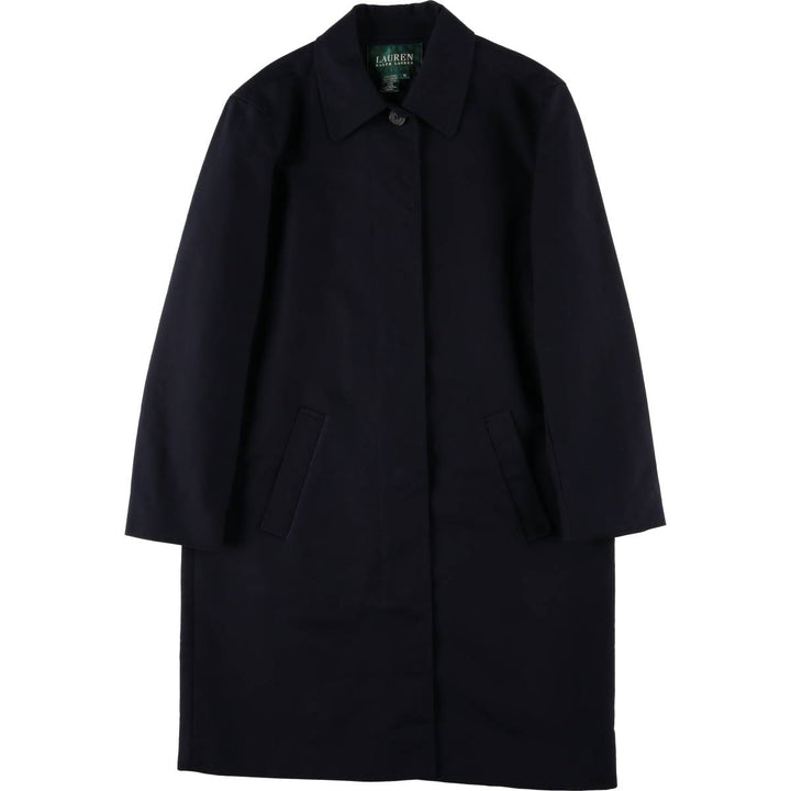Ralph Lauren LAUREN Lauren Balmacaan Coat, Women's, Size M cotton navy blue type Vintage Second Hand
