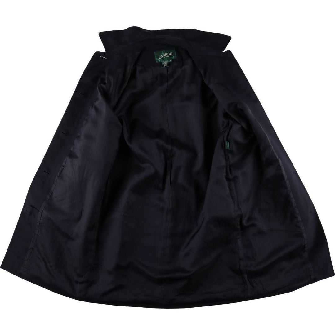 Ralph Lauren LAUREN Lauren Balmacaan Coat, Women's, Size M cotton navy blue type Vintage Second Hand
