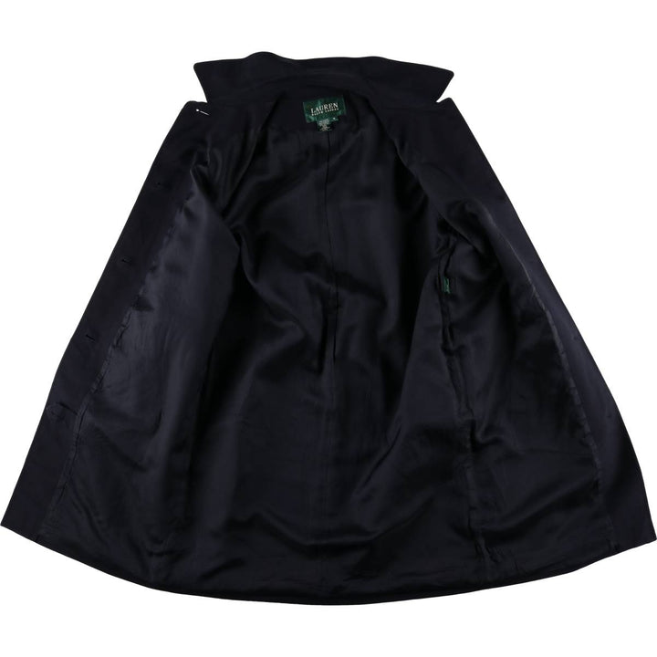 Ralph Lauren LAUREN Lauren Balmacaan Coat, Women's, Size M cotton navy blue type Vintage Second Hand