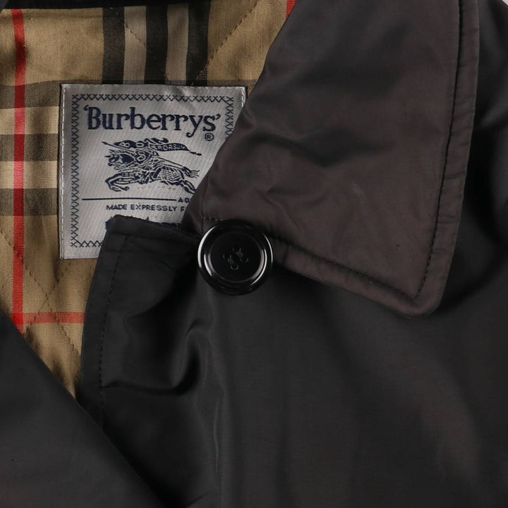 Burberry's padded Balmacaan coat, size L, women's unclear black type Vintage Second Hand