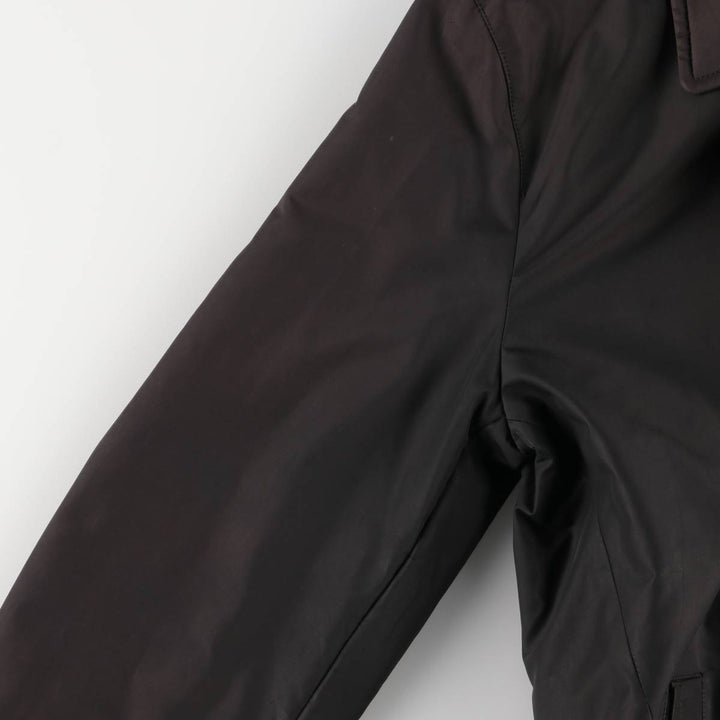 Burberry's padded Balmacaan coat, size L, women's unclear black type Vintage Second Hand