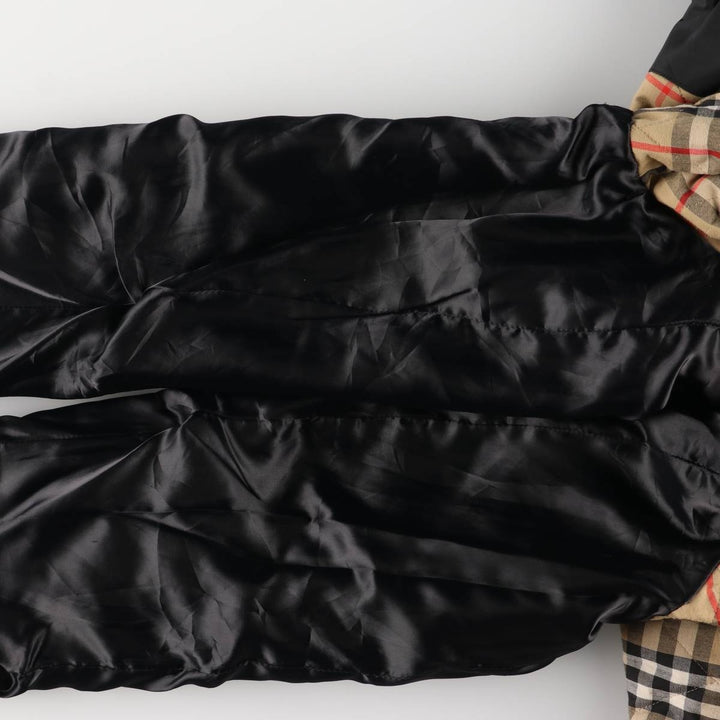 Burberry's padded Balmacaan coat, size L, women's unclear black type Vintage Second Hand