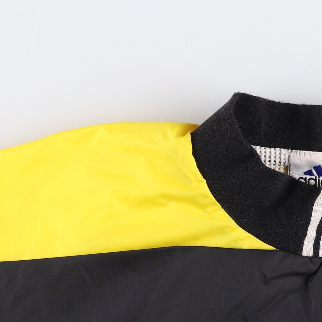 Vintage 90'S Adidas high-neck nylon pullover, men's size L Nylon black type Vintage Second Hand