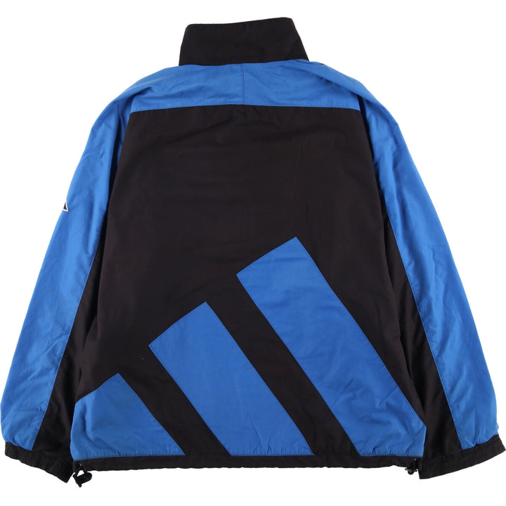 Vintage 90'S adidas half-zip warm-up pullover with back logo, men's size L polyester black type Vintage Second Hand