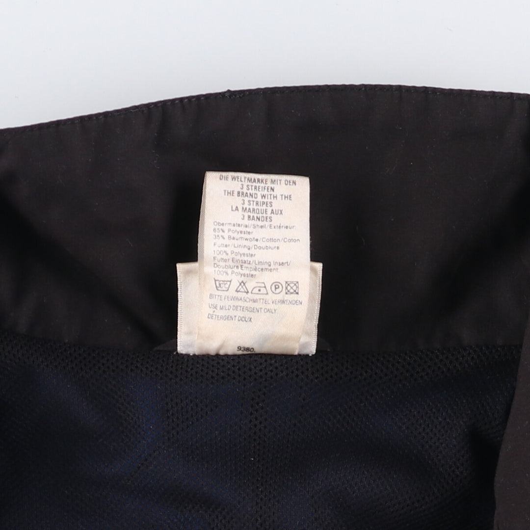 Vintage 90'S adidas half-zip warm-up pullover with back logo, men's size L polyester black type Vintage Second Hand