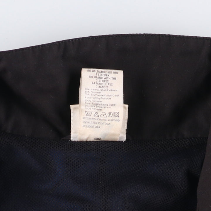 Vintage 90'S adidas half-zip warm-up pullover with back logo, men's size L polyester black type Vintage Second Hand