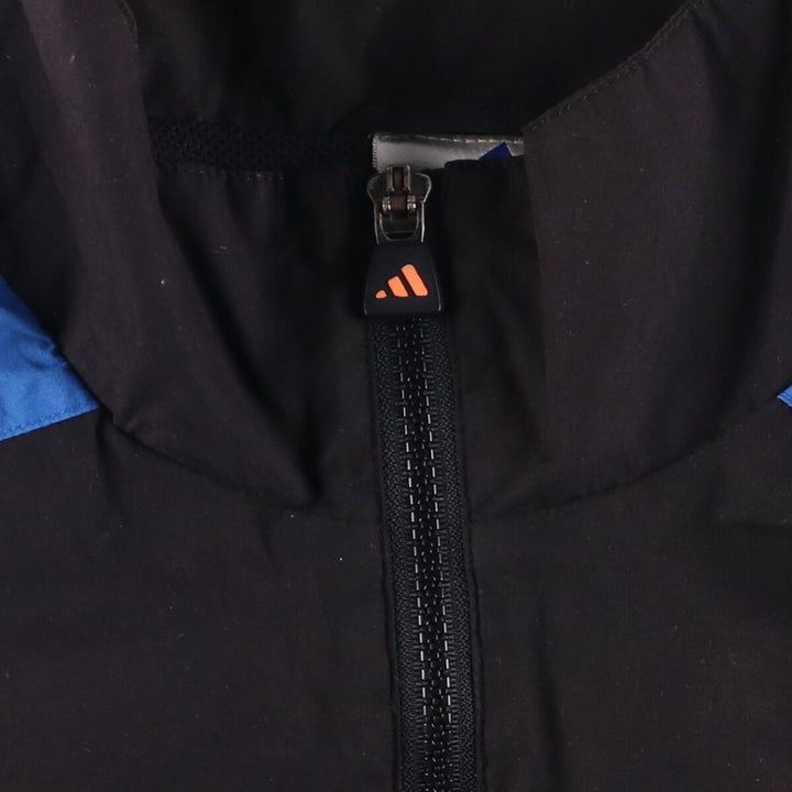 Vintage 90'S adidas half-zip warm-up pullover with back logo, men's size L polyester black type Vintage Second Hand