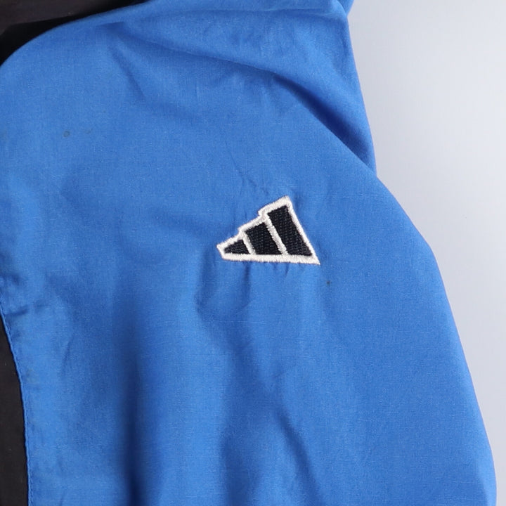Vintage 90'S adidas half-zip warm-up pullover with back logo, men's size L polyester black type Vintage Second Hand