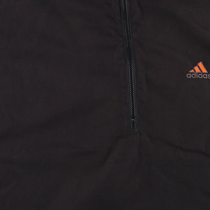 Vintage 90'S adidas half-zip warm-up pullover with back logo, men's size L polyester black type Vintage Second Hand